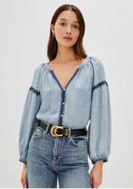 Rails Toshi Blouse - Cloud Wash