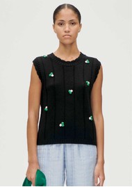 STINE GOYA Bubble Knit Vest - Black