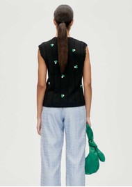 STINE GOYA Bubble Knit Vest - Black