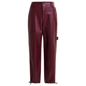 Itao Faux Leather Trousers - Margot Mauve