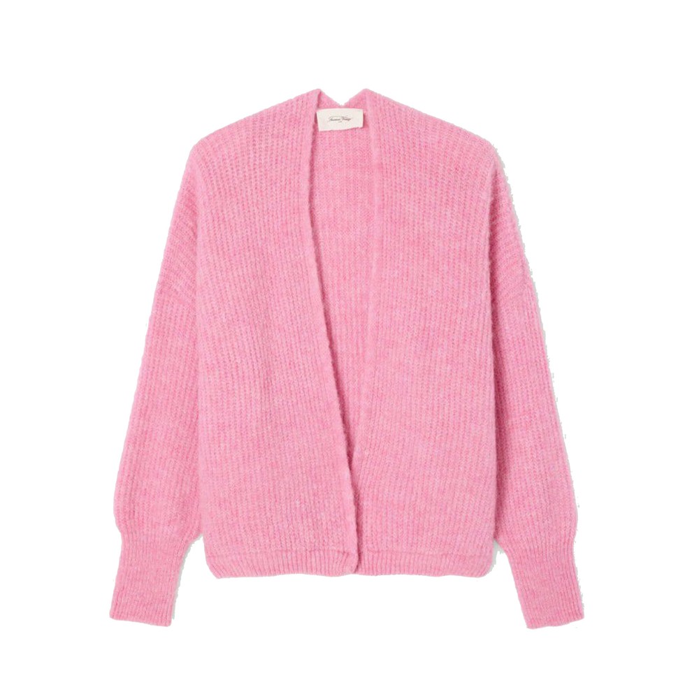 American Vintage Women's Pink East Short Cardigan - Rose Bubble