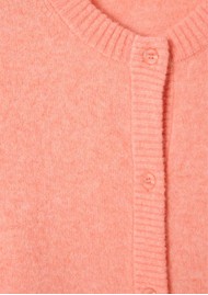 American Vintage Damsville Ribbed Trim Cardigan - Guava Melange