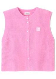 American Vintage East Sleeveless Cardigan - Rose Bubble