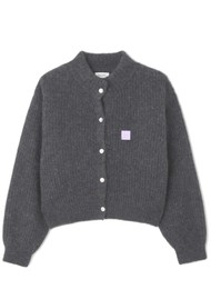 American Vintage East High Collar Cardigan - Charcoal Melange