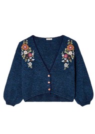 LOUISE MISHA Lunami Alpaca Blend Cardigan - Marine