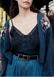 LOUISE MISHA Lunami Alpaca Blend Cardigan - Marine