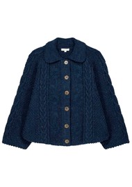 LOUISE MISHA Khellane Alpaca Blend Cardigan- Marine