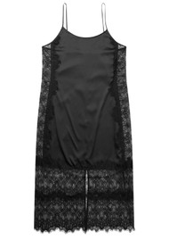 MUNTHE Lazo Lace Insert Slip Dress - Black