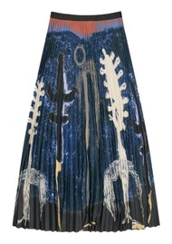 MUNTHE Taulla Pleated Skirt - Navy
