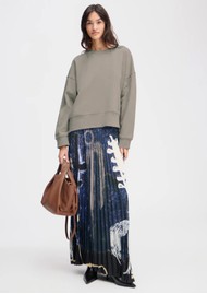 MUNTHE Taulla Pleated Skirt - Navy