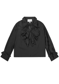 MUNTHE Lesienna Ruffle Blouse - Black