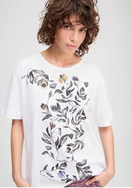MUNTHE Lagga Organic Cotton T-Shirt - White