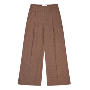 Lupon Check Trousers - Brown