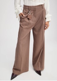 MUNTHE Lupon Check Trousers - Brown