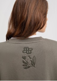 MUNTHE Lella Organic Cotton Sweatshirt - Army Green