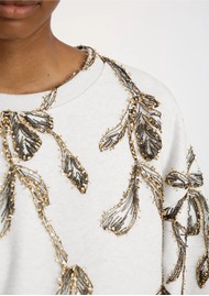 MUNTHE Lofa Overlay Appliqué Sweatshirt - Gold