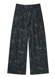 MUNTHE Faicus Printed Trousers - Charcoal