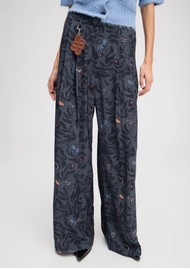 MUNTHE Faicus Printed Trousers - Charcoal