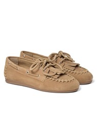 PAVEMENT Magda Suede Loafers - Taupe Suede