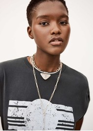 Ba&sh Reese Organic Cotton T-Shirt - Anthracite