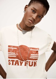Ba&sh Reese Organic Cotton T-Shirt -Ecru