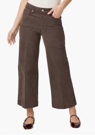 Paige Denim Anessa Cropped Wide Leg Jeans - Rich Chocolate
