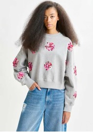 ESSENTIEL ANTWERP Itro Embellished Sweatshirt - Shadow