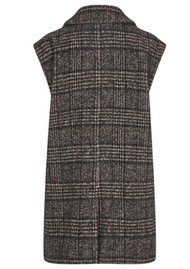 DEA KUDIBAL Dunjadea Wool blend Sleeveless Jacket - Black check