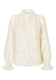 DEA KUDIBAL Daphne Cotton Jacquard Blouse - Creme