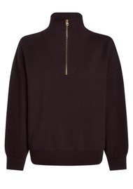 VARLEY Hawley Half Zip Sweatshirt - Coffee Bean