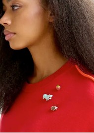 ESSENTIEL ANTWERP Ider Trio Charm Pins - Combo1/Off White