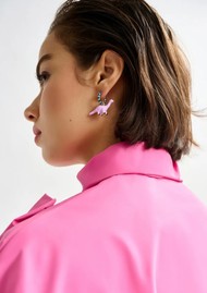 ESSENTIEL ANTWERP Istoli Charm Earrings - Lilac Cloud