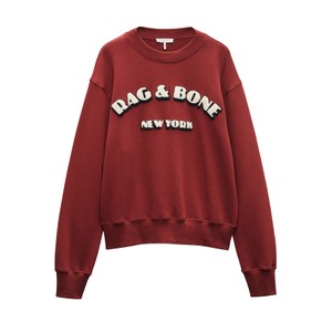 Spell Out Oversized Sweatshirt - Ruby
