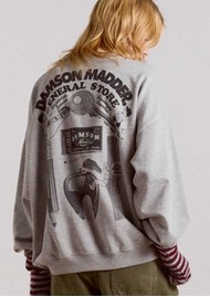 DAMSON MADDER DM General Store Organic Cotton Sweatshirt - Grey