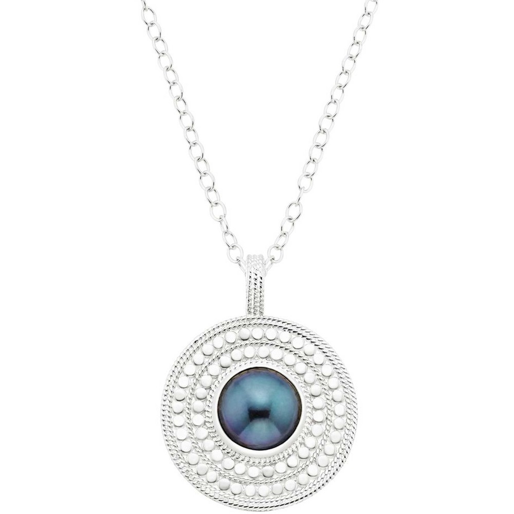 ANNA BECK Blue Pearl Pendant Necklace Silver