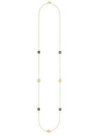 ANNA BECK Long Blue Pearl Station Necklace - Gold