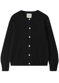 JUMPER 1234 Perfect Crew Neck Cashmere Cardigan - Black