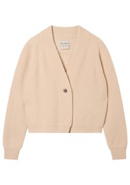 JUMPER 1234 Ribbed Merino Wool Cardigan - Macaroon