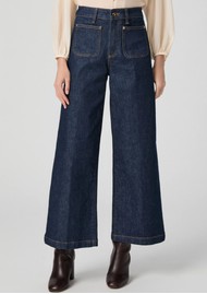 Paige Denim Harper High Rise Wide Leg Ankle Jean With Patch Pockets - Amora