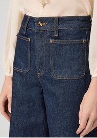 Paige Denim Harper High Rise Wide Leg Ankle Jean With Patch Pockets - Amora