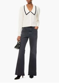 Frame Denim Long Sleeve Cashmere Sailor Top - Cream