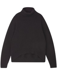 JUMPER 1234 Oversized Roll Collar Cashmere Jumper - Bitter
