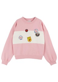EMILE ET IDA Organic Cotton Badge Sweatshirt - Candy