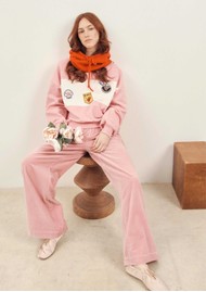 EMILE ET IDA Organic Cotton Badge Sweatshirt - Candy