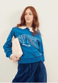 EMILE ET IDA Organic Cotton New York Sweatshirt - Royal
