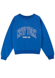 EMILE ET IDA Organic Cotton New York Sweatshirt - Royal