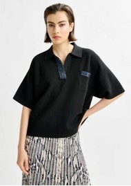ESSENTIEL ANTWERP Internationnal Polo Top - Black