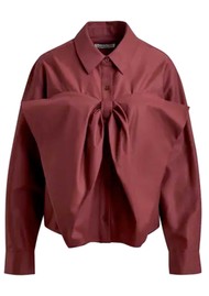 ESSENTIEL ANTWERP Ibow Cotton Shirt - Margot Mauve