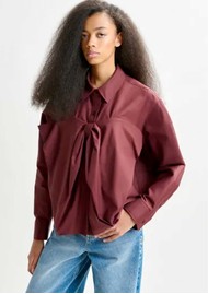 ESSENTIEL ANTWERP Ibow Cotton Shirt - Margot Mauve