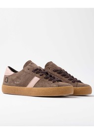 D.A.T.E Hill Low Suede Trainer - Taupe